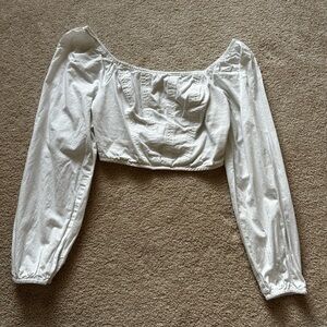 Elegant White Off-Shoulder Women's Top